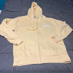 esy surf co hoodie charlston sc South Carolina yellow zip up size small